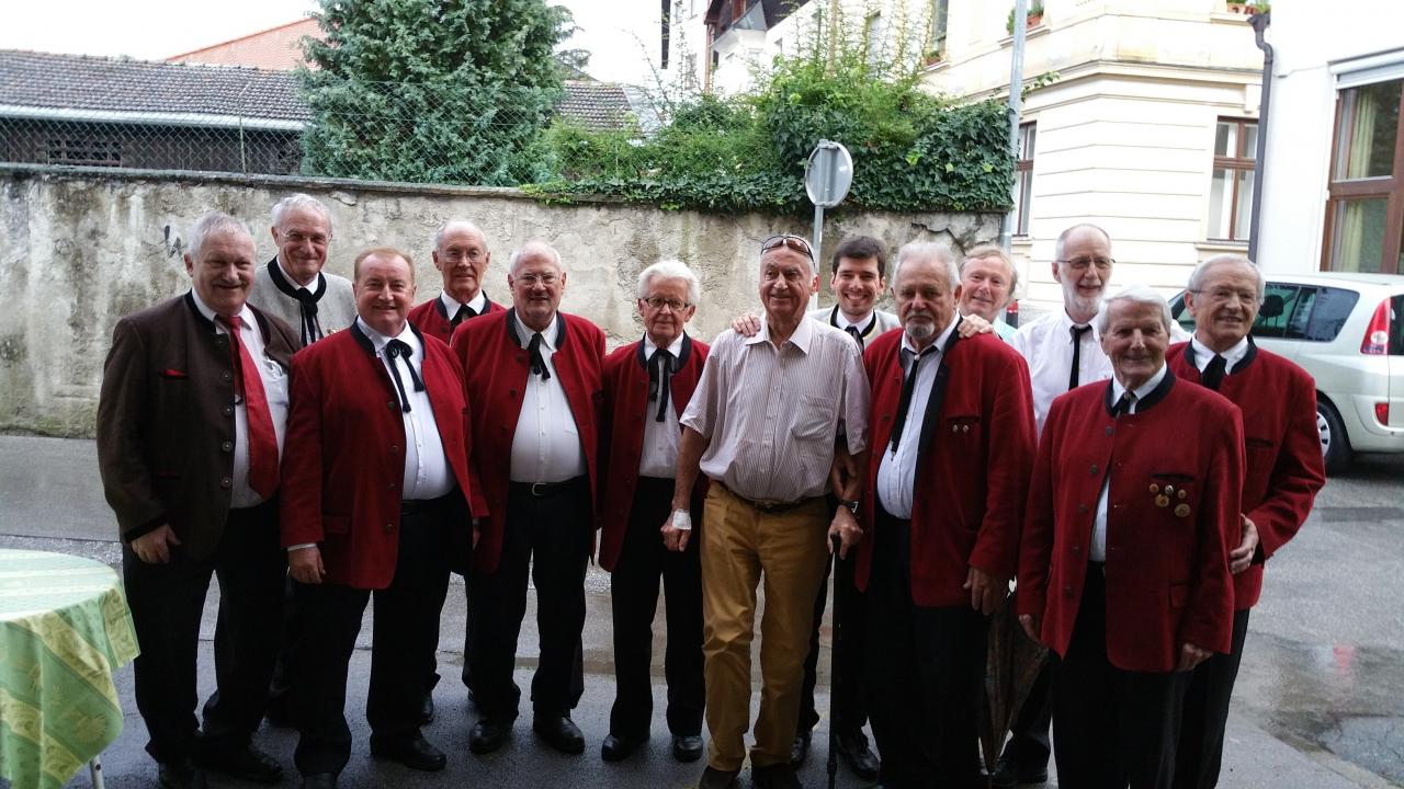 Ständchen zum 80. Geburtstag des "Bürgermeister von St.Nikolaus" Fredi Püls am 02. August 2018