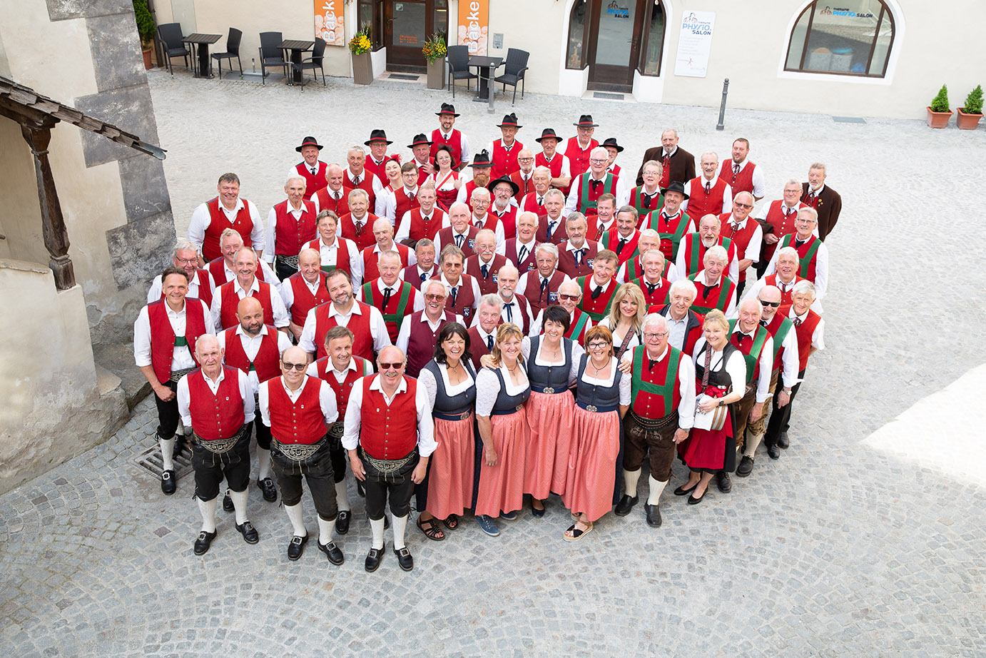 Mitwirkende Rattenberger Platzlsingen 2023: MGV Brandenberg, Sängerrunde Schwoich, Die stimmigen Vier, MGV Niederau, Oswald Milser Chor, MGV Kramsach