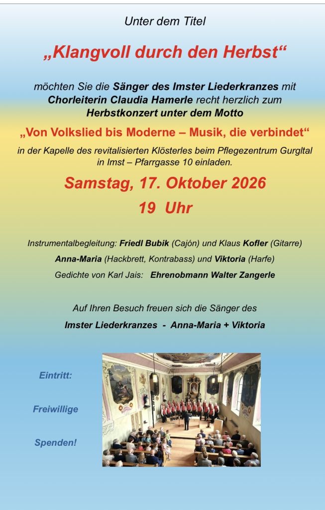 Einladung zum Herbstkonzert!