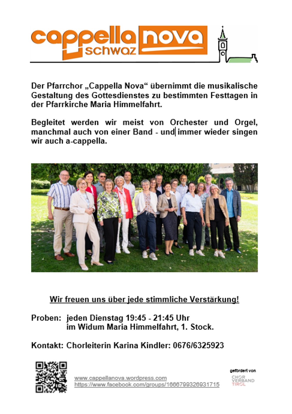 Pfarrchor Maria Himmelfahrt - Chorplakat 2026