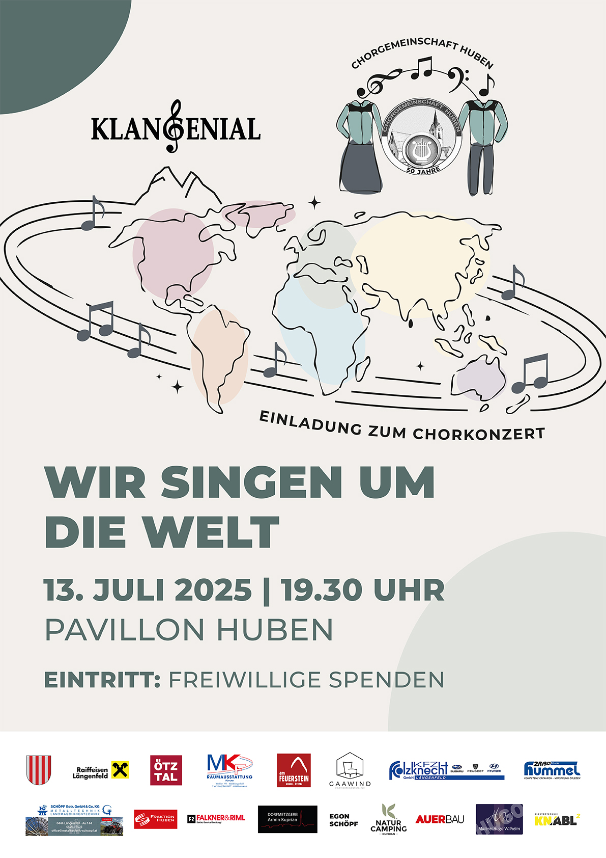 Chorgemeinschaft Huben-Ötztal u Klangenial Konzert 13 Juli 2025