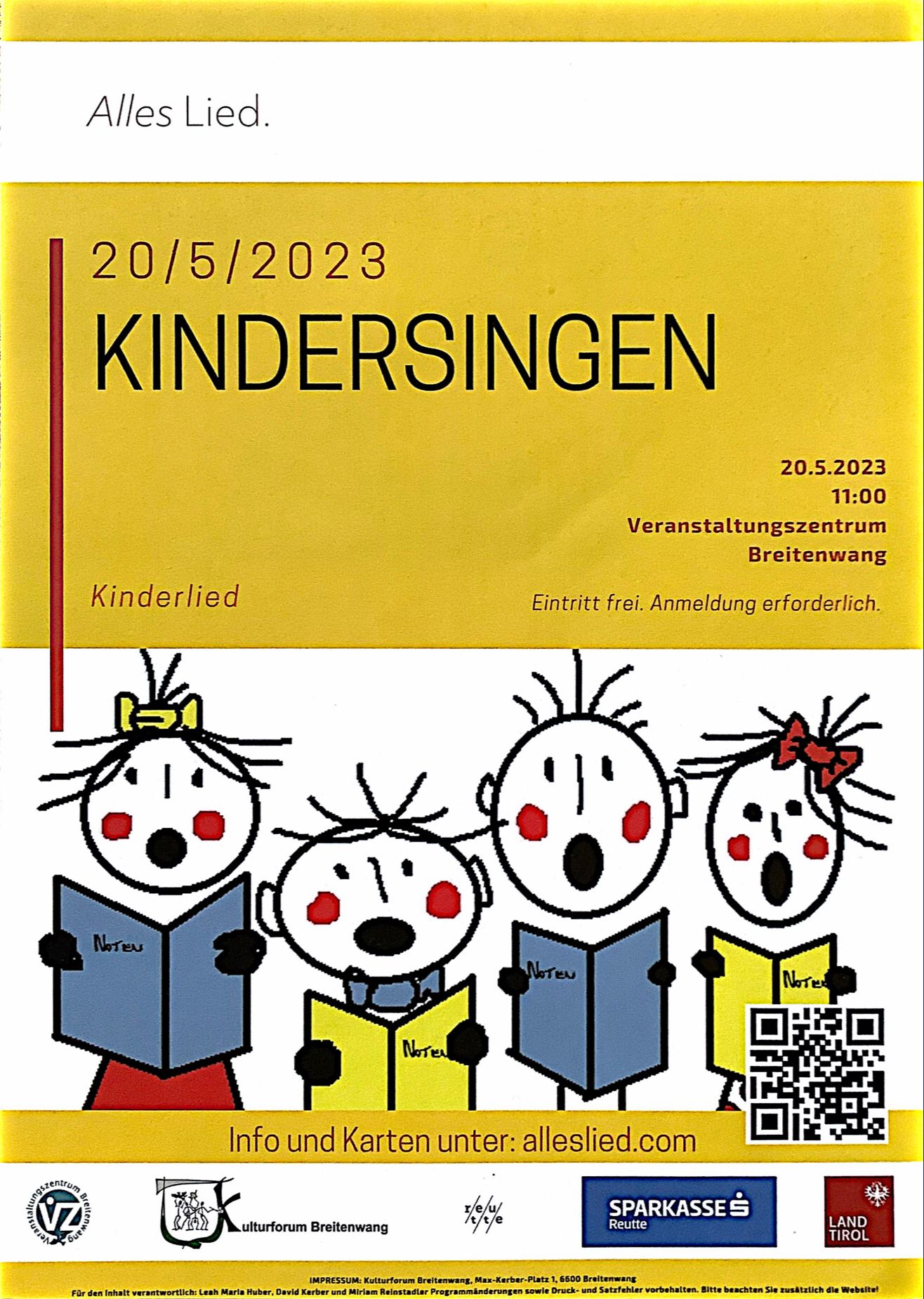 Kindersingen VZ Breitenwang 20 Mai 2023