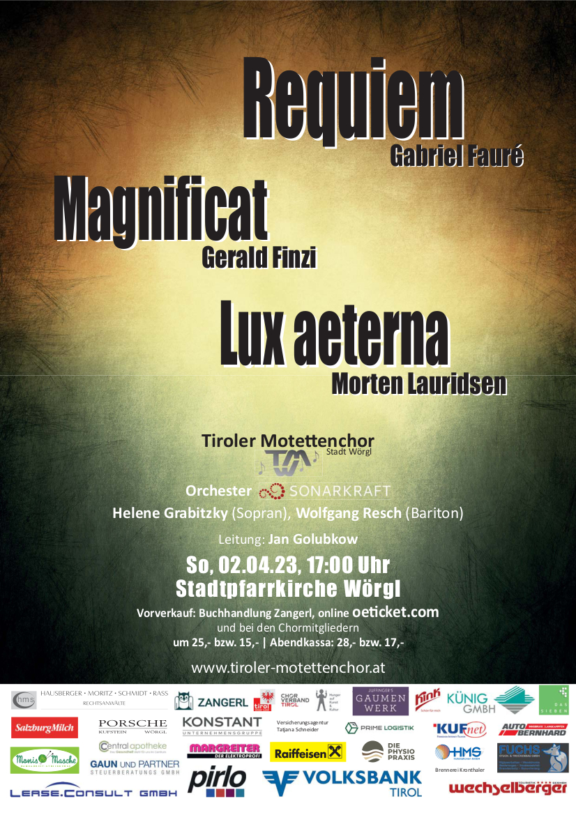 Plakat Requiem - Tiroler Motettenchor