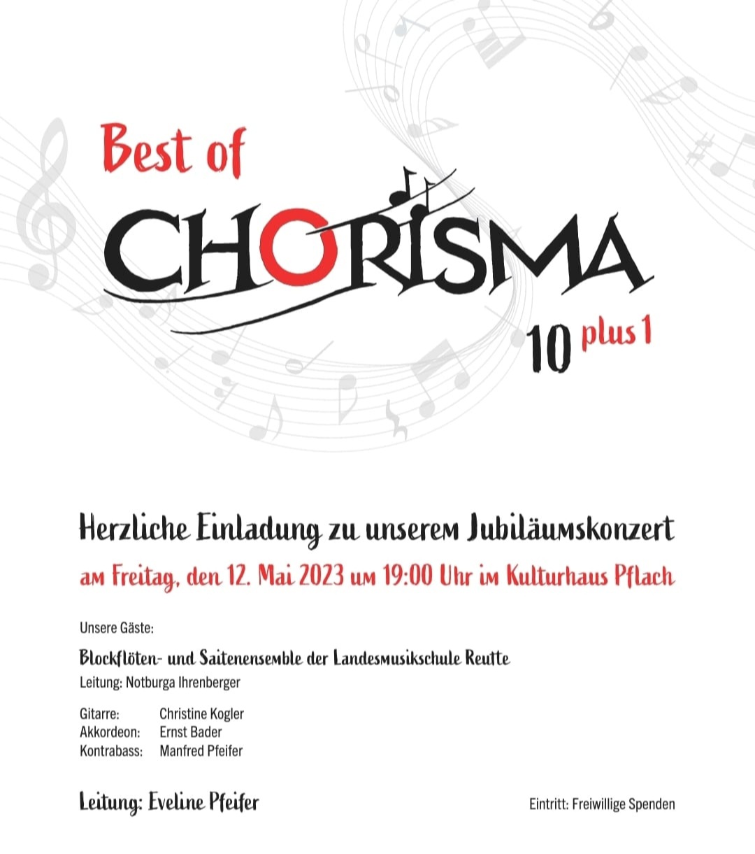Jubiläumskonzert 10plus1 Frauenchor Chorisma