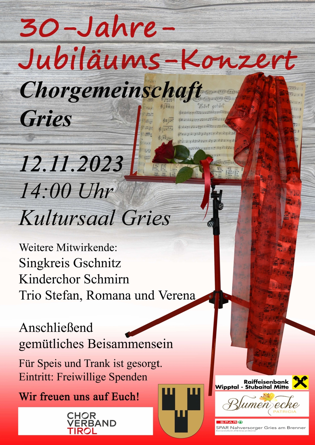 Plakat Chorkonzert Gries