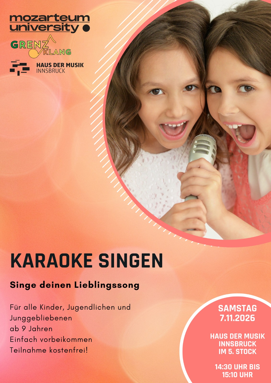Chorplakat: Karaoke singen