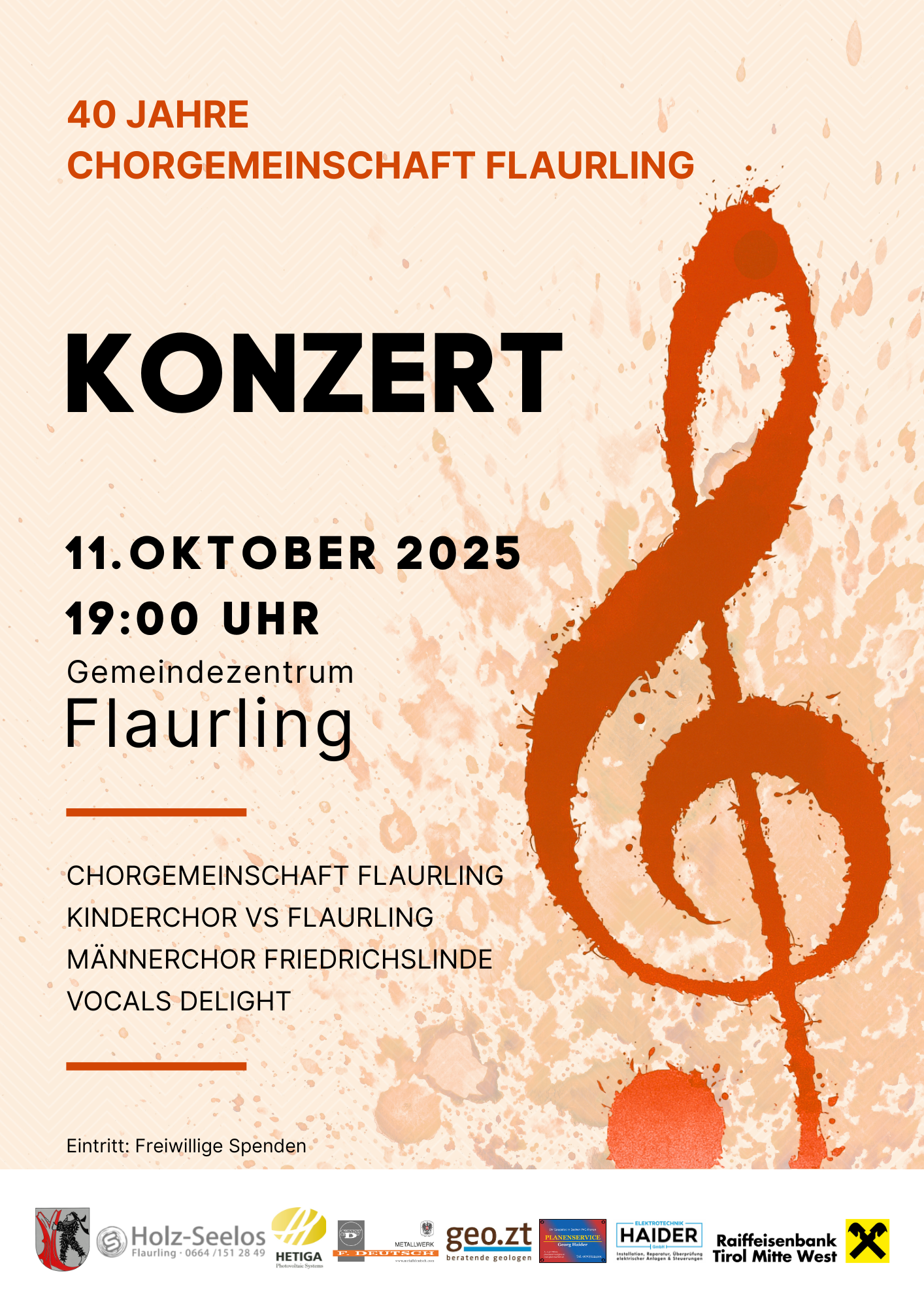 Chorgemeinschaft Flaurling Jubiläumskonzert