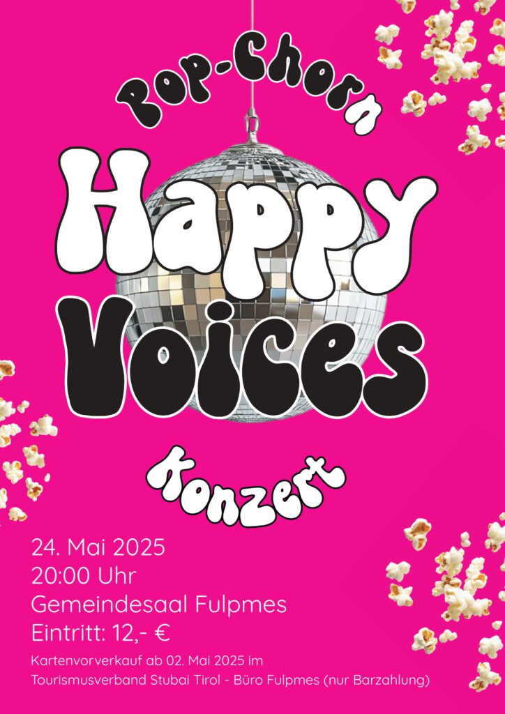 Plakat Konzert Happy Voices am 24.5.2025