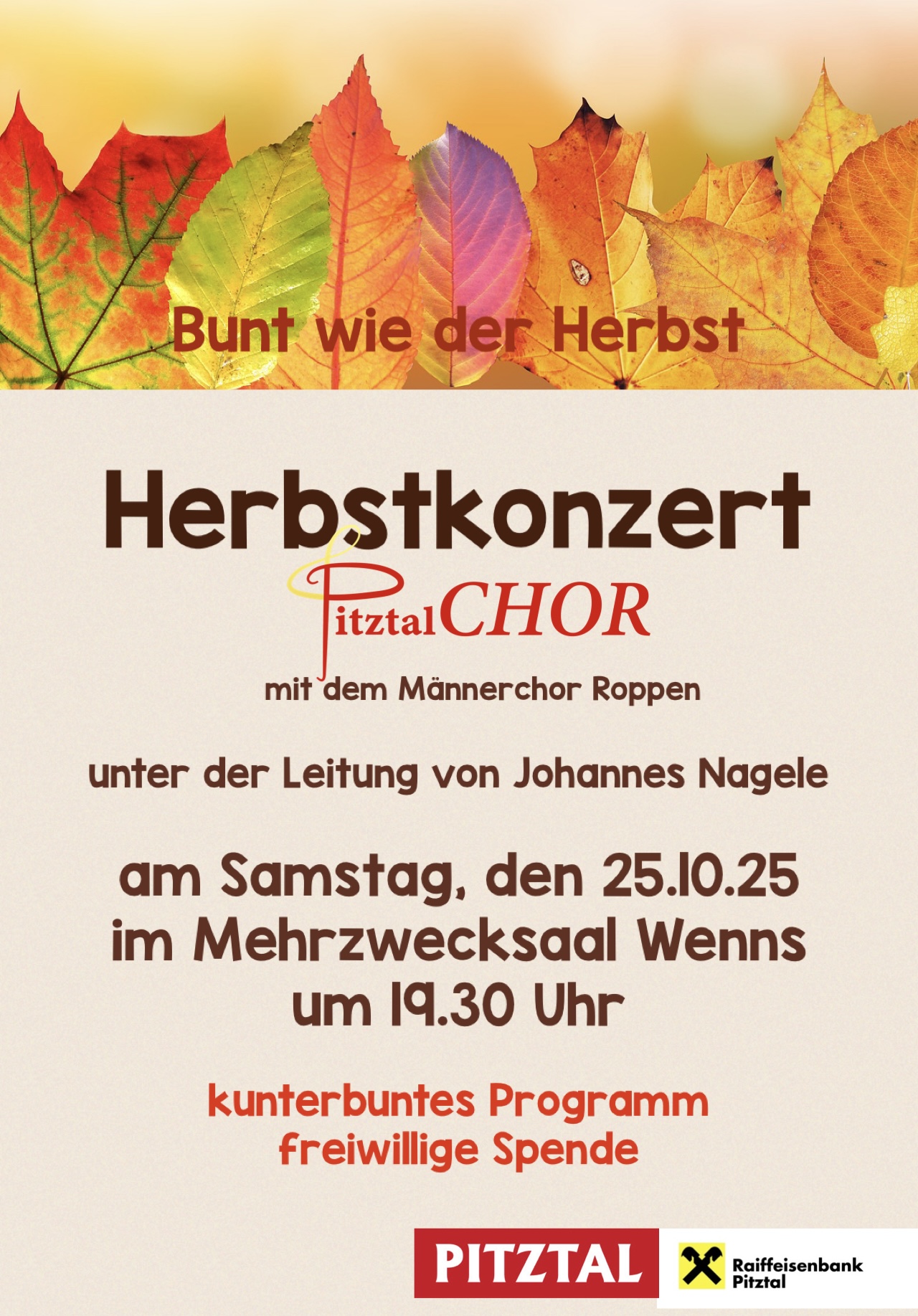 Herbstkonzert Pitztalchor