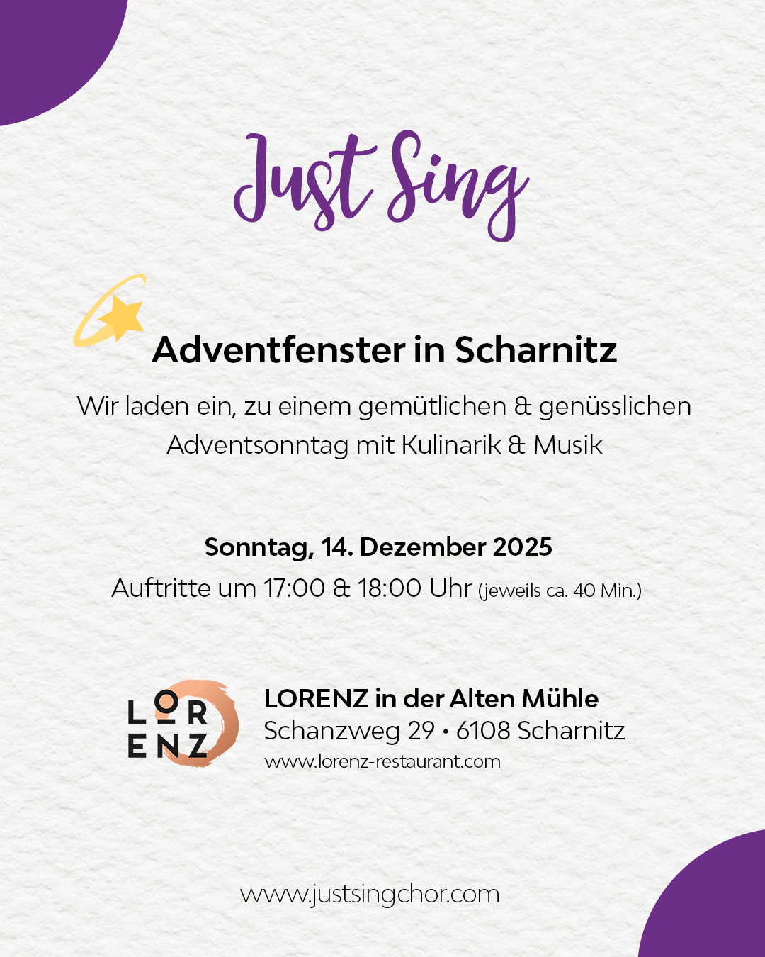 just sing chor 14 dez 2025