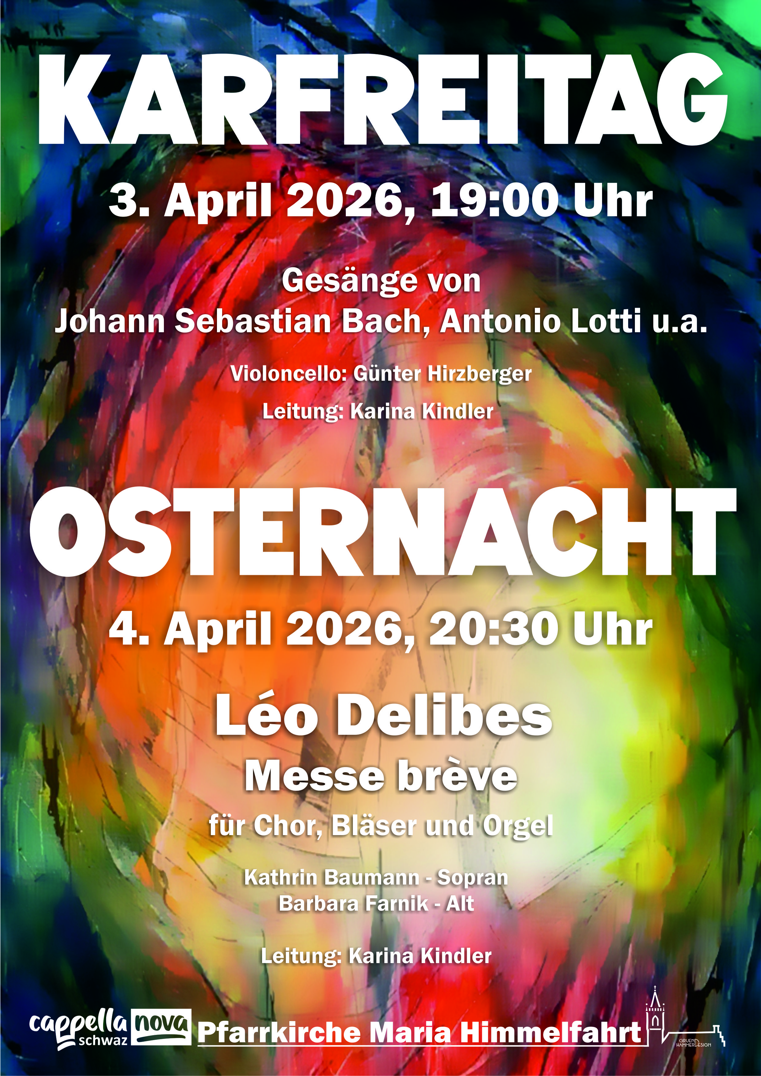 Plakat für die Gestaltung der Karfreitagsliturgie und der Osternachtsfeier