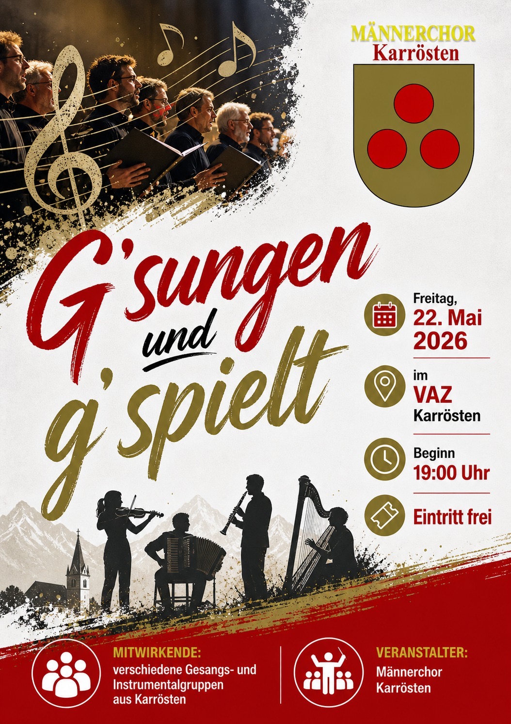 männerchor karrösten 22 mai 2026