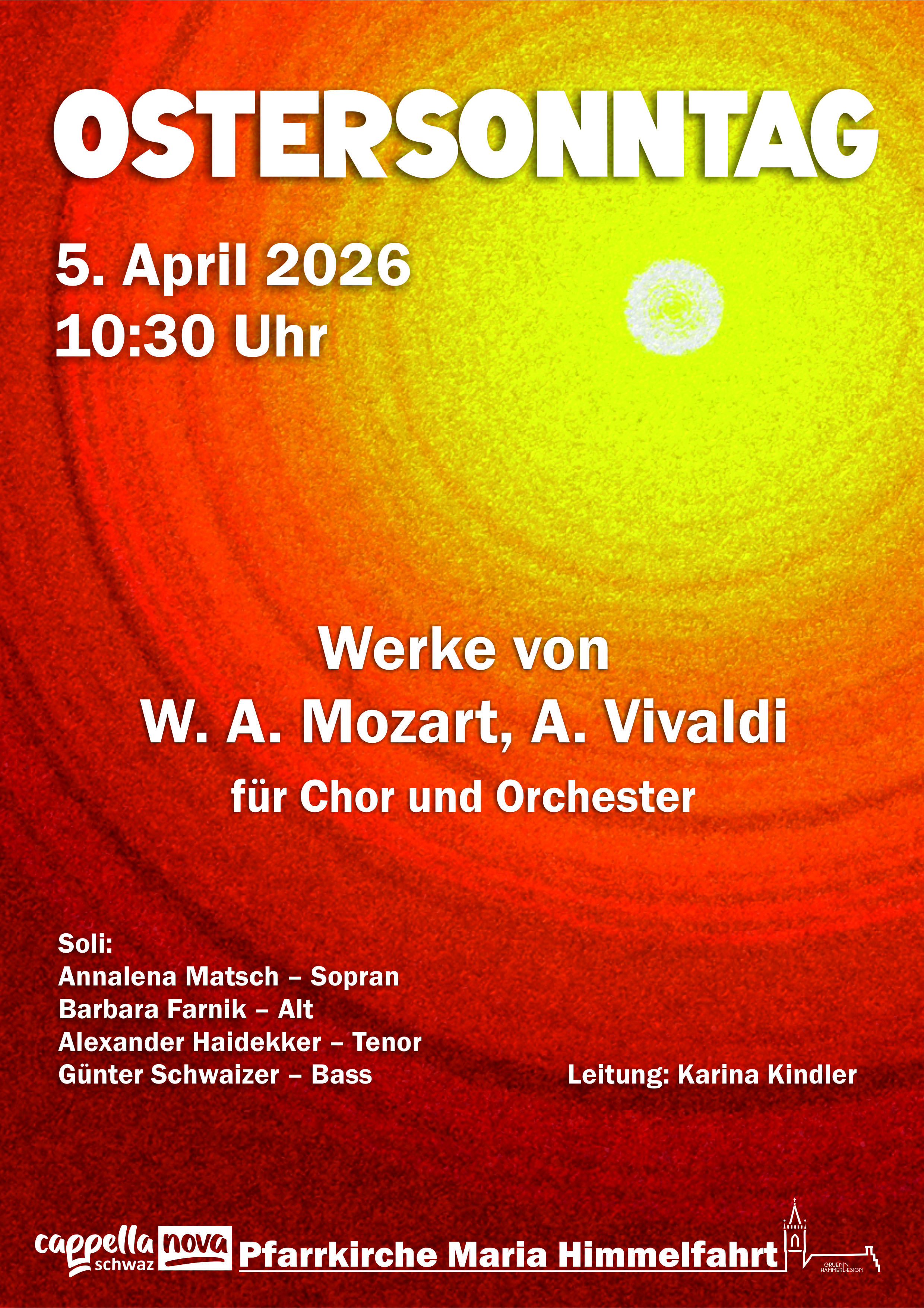 Plakat für die Gestaltung des Festgottesdienstes am Ostersonntag