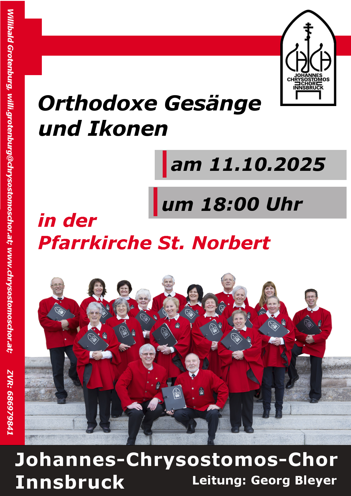 Johannes-Chrysostomoschor Innsbruck konzert 11 okt 2025