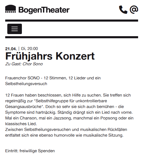 frauenchor sono fruehjahrskonzert 21 april 2026