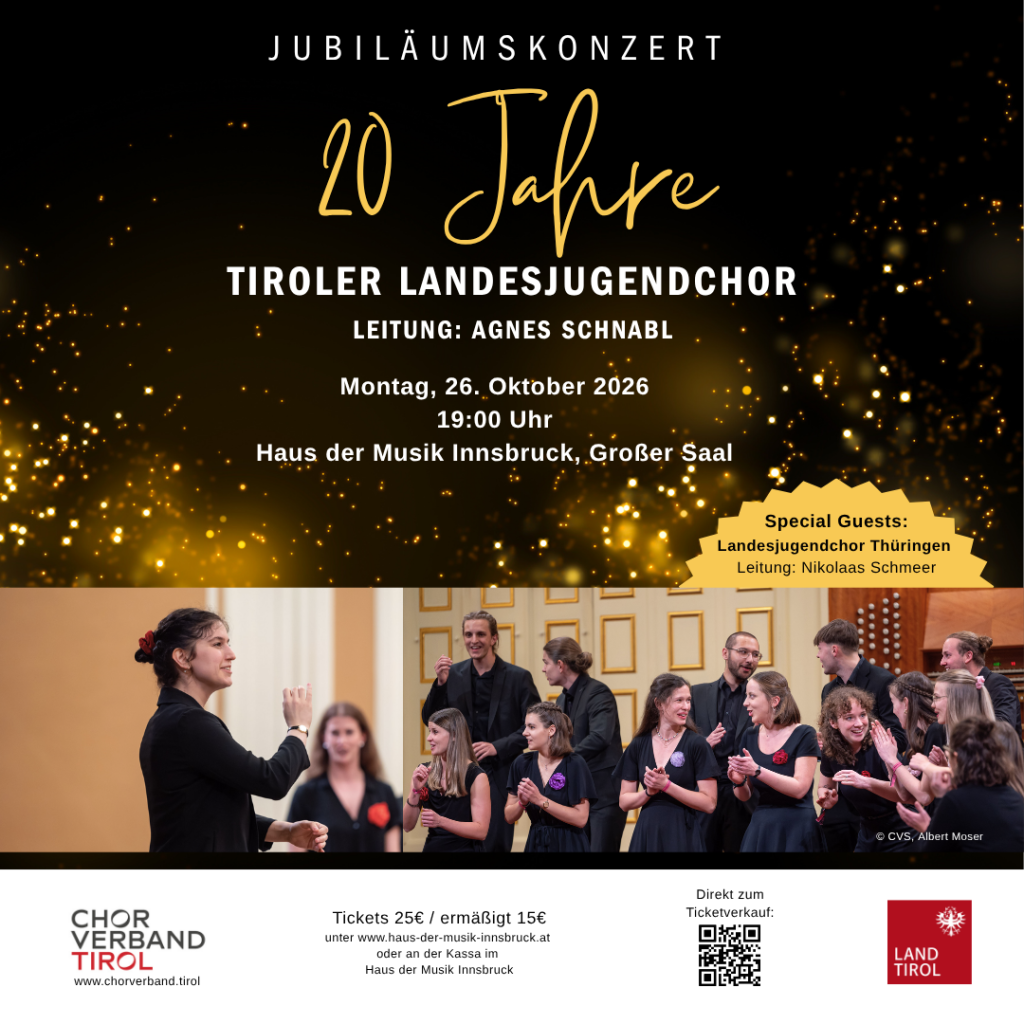 tiroler landesjugendchor konzert 26 okt 2026