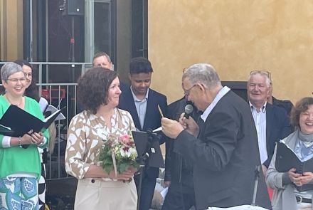 Bezirkschorleiterin Andrea Frischmann und Bezirks- und Landesobmann-Stv. Pepi Kranebitter